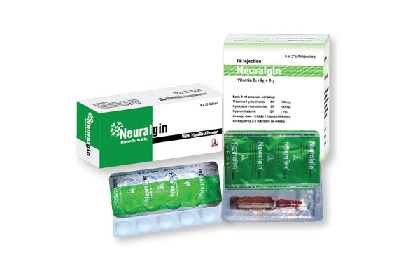 Neuralgin (100 mg+100 mg+1 mg)/3 ml Packaging