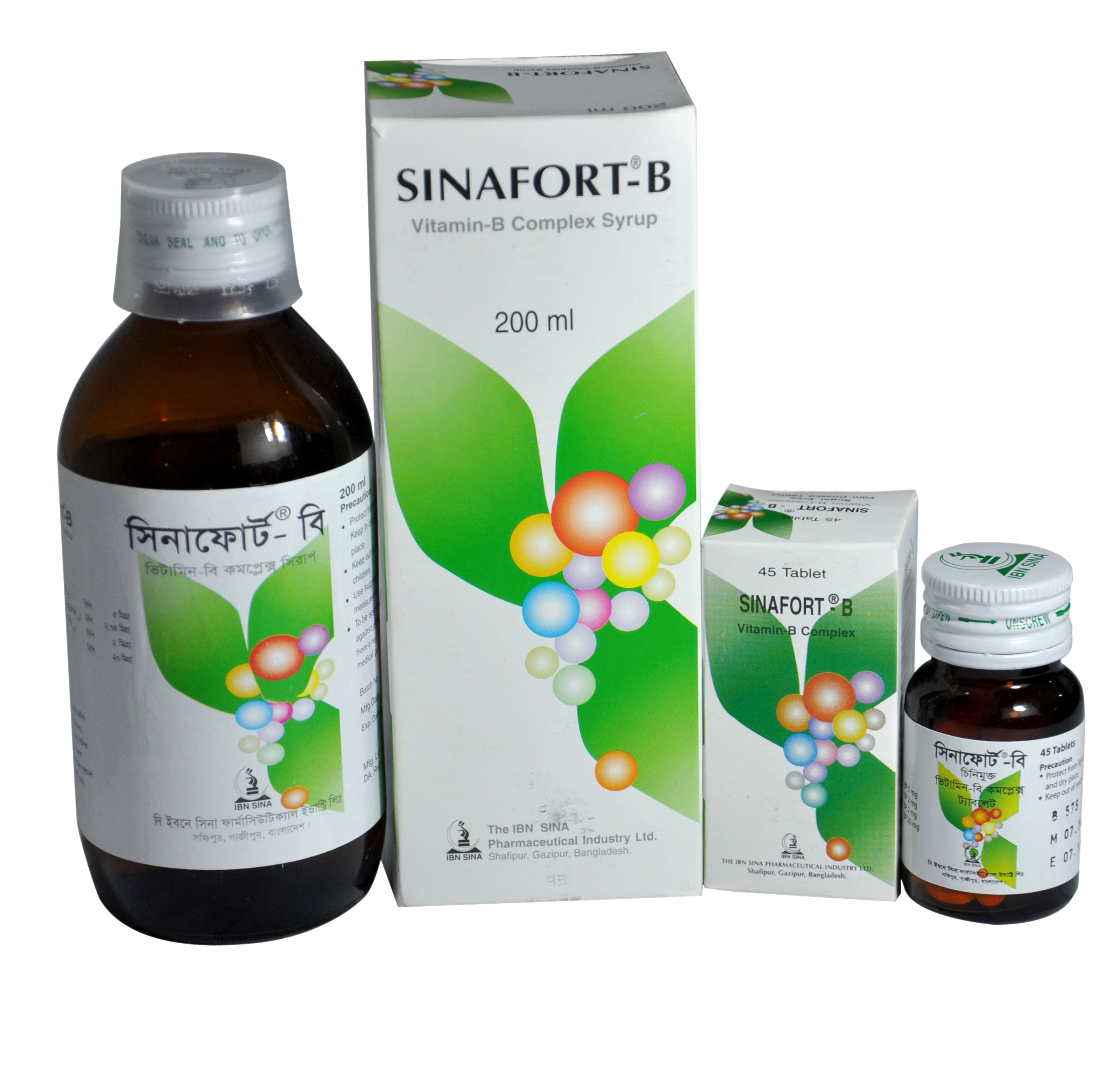 Sinafort-B 5 mg+2 mg+2 mg+20 mg Packaging