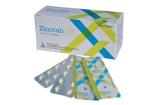 ZincTab 20 mg Packaging