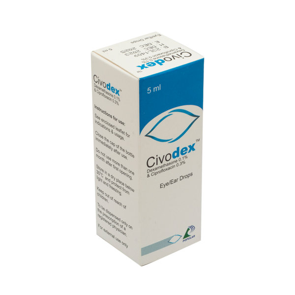 Civodex 0.3%+0.1% Packaging