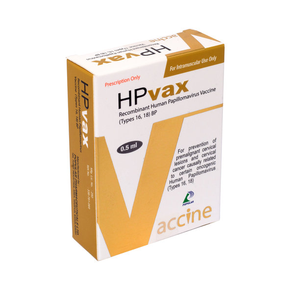 HPvax 0.5 ml/dose Packaging