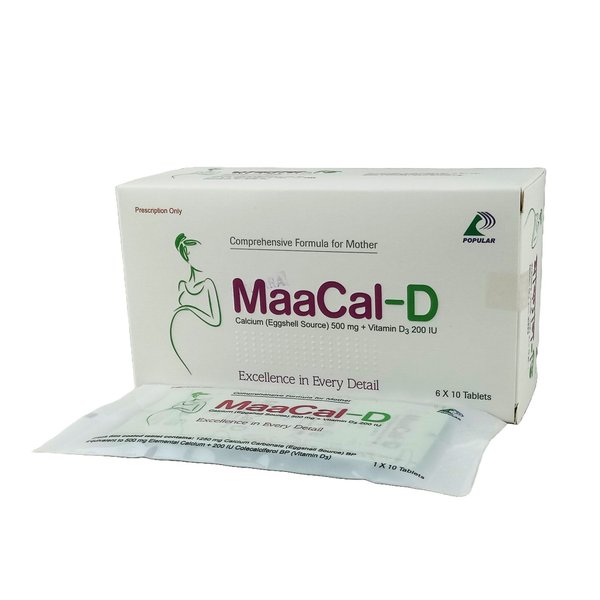 Maacal-D 500 mg+200 IU Packaging