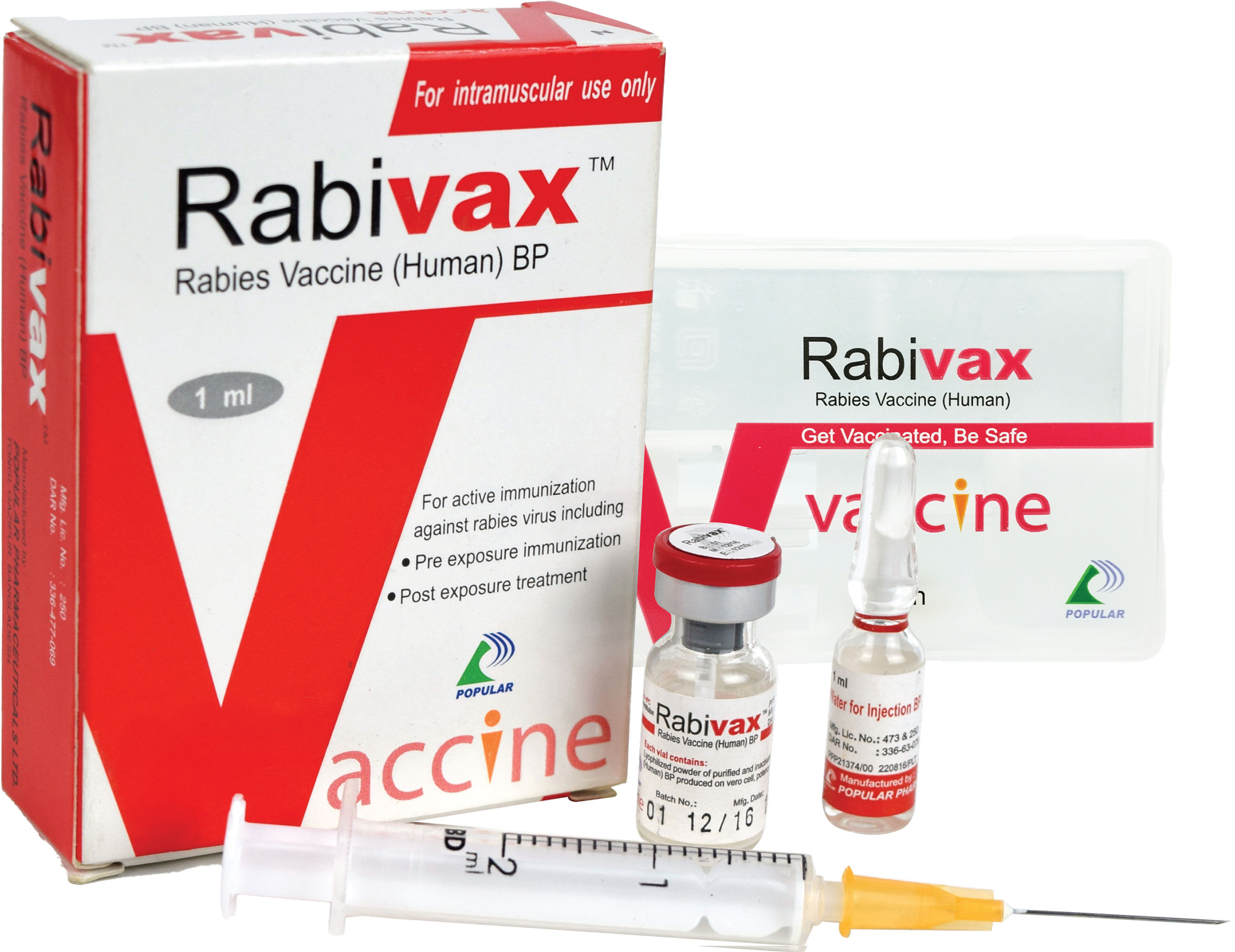 Rabivax 2.5 IU/ml Packaging