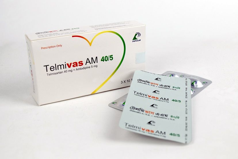 Telmivas AM 5 mg+40 mg Packaging