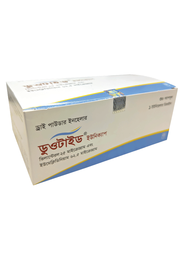 Duotide 25 mcg+62.5 mcg Packaging