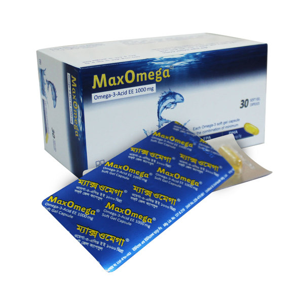 MaxOmega 1000 mg Packaging