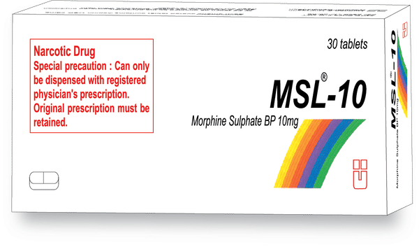MSL 10 mg Packaging
