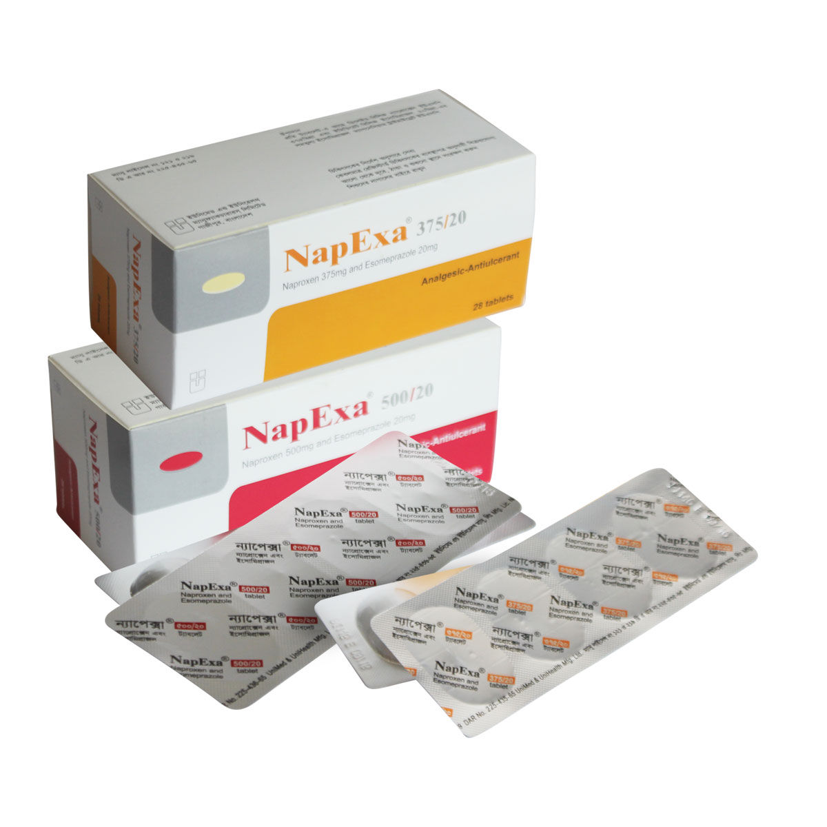NapExa 375 mg+20 mg Packaging