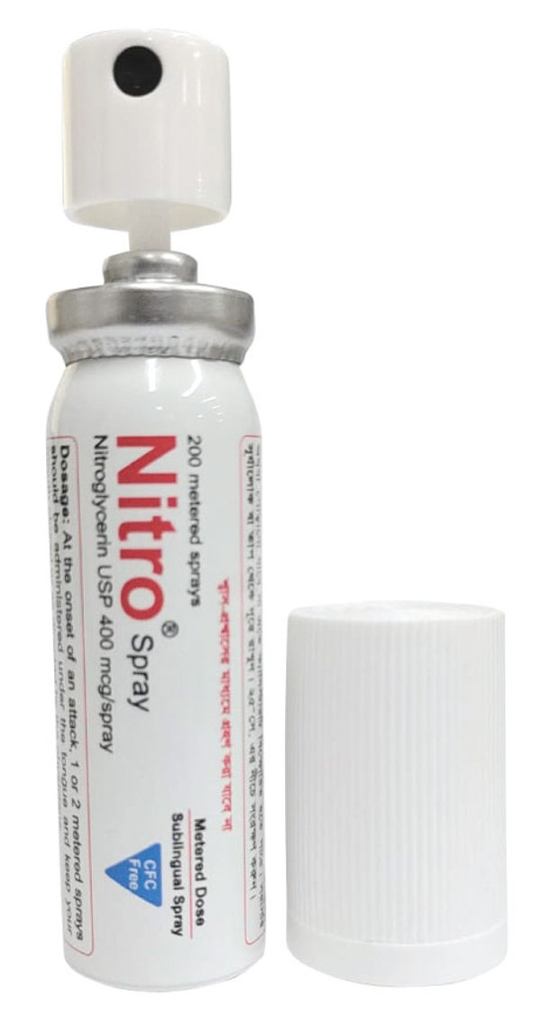 Nitro 400 mcg/spray Packaging