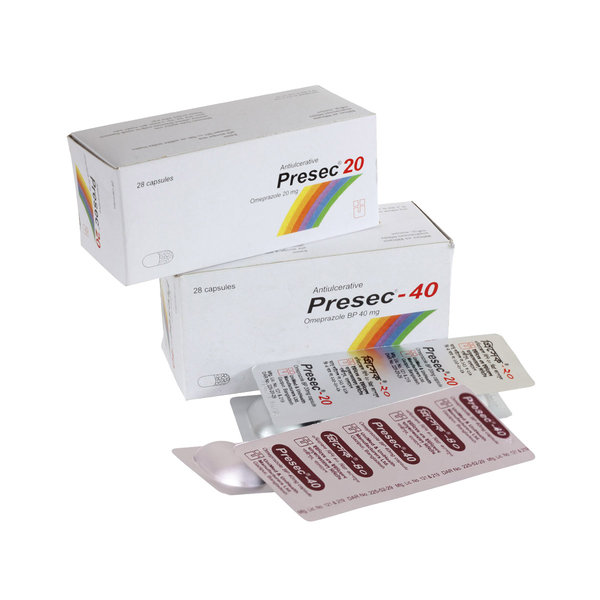 Presec 40 mg Packaging