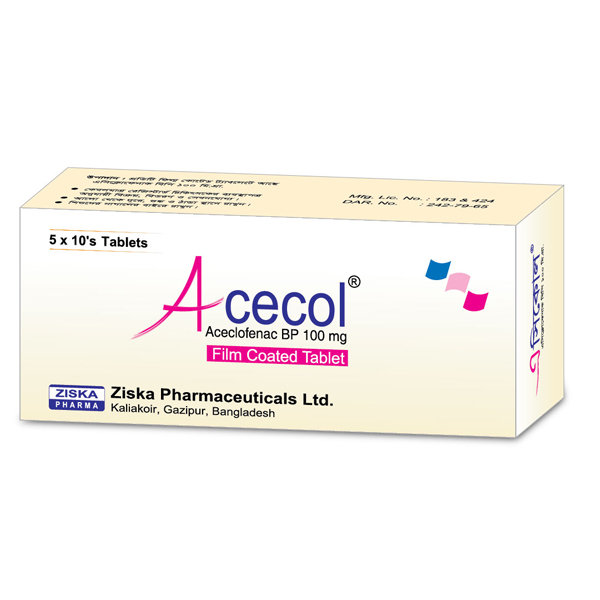 Acecol 100 mg Packaging