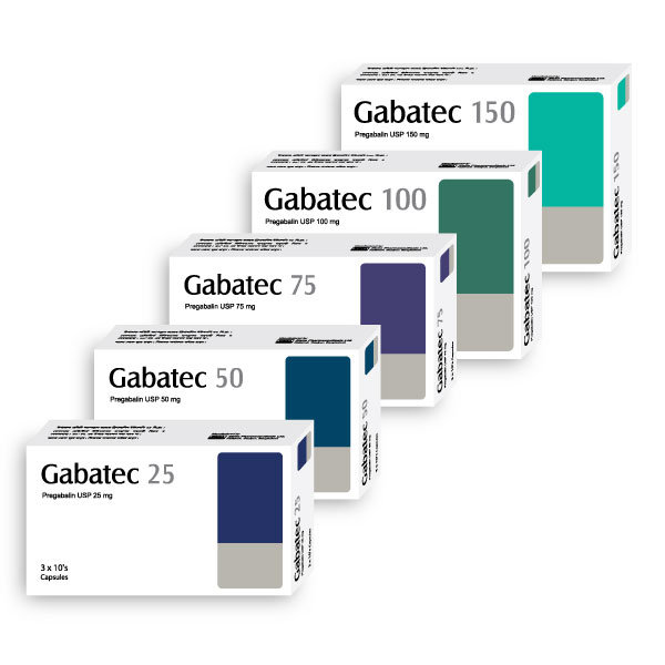 Gabatec 50 mg Packaging
