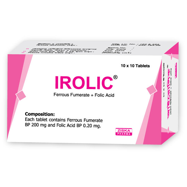 Irolic 200 mg+200 mcg Packaging