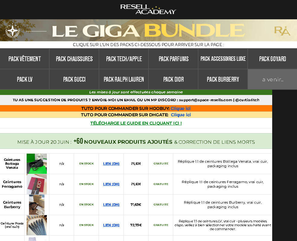 Aperçu de la structure interne du Giga Bundle