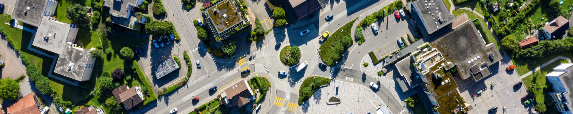 Vue aérienne d'un quartier