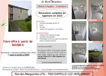 Maison 3 façades avec garage, terrasse et jardin