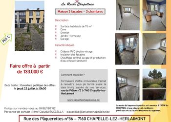 Maison 2 façades avec garage, terrasse et jardin