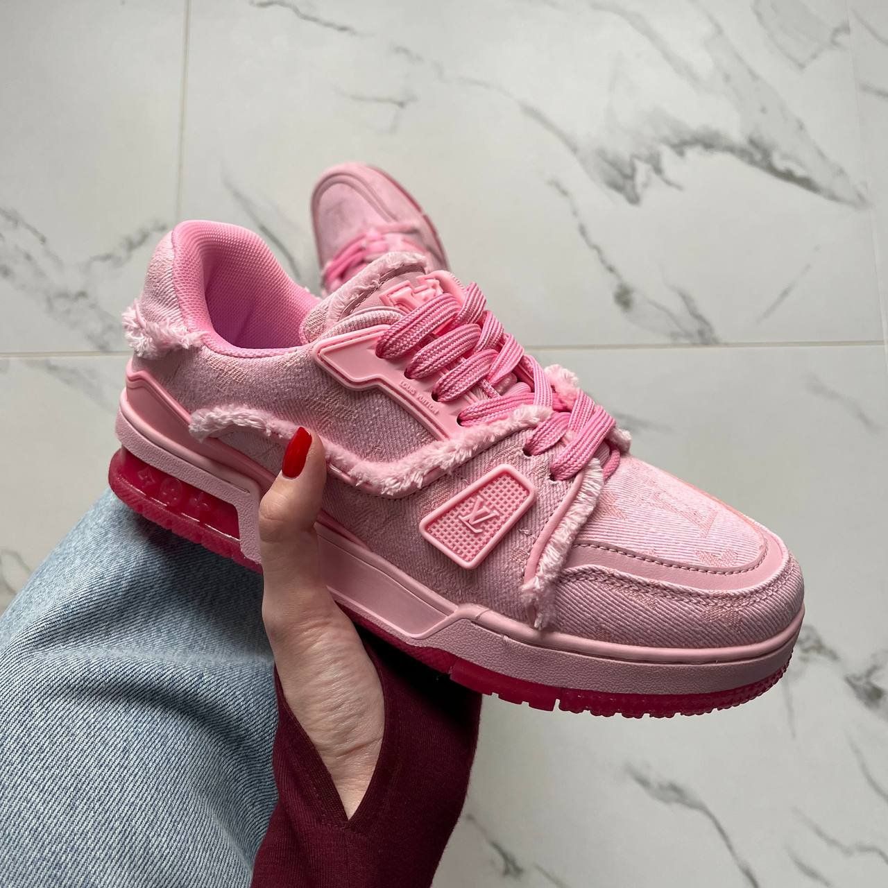 Louis Vuitton Trainer Triple Pink