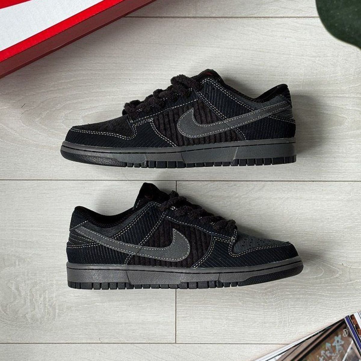 Nike Dunk Low “Triple Black Corduroy”