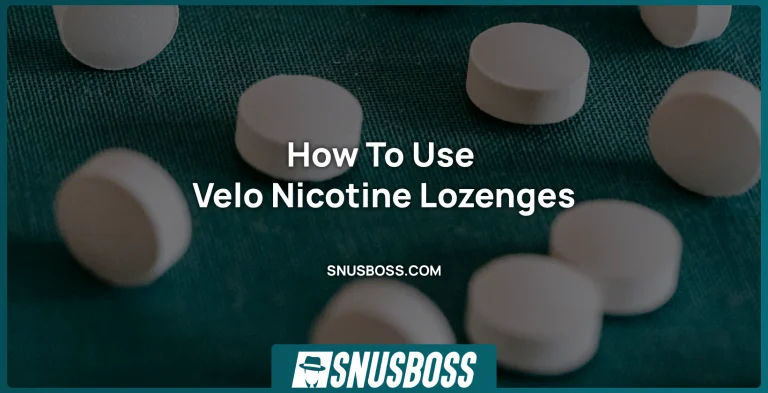 How To Use Velo Nicotine Lozenges