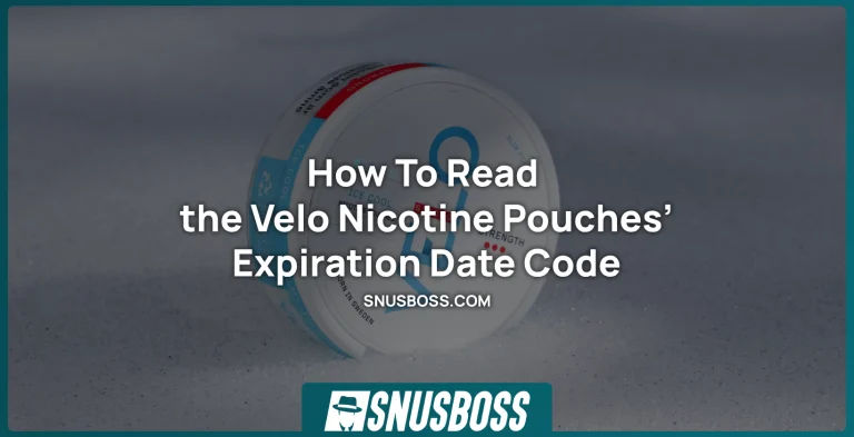 How To Read the Velo Nicotine Pouches’ Expiration Date Code