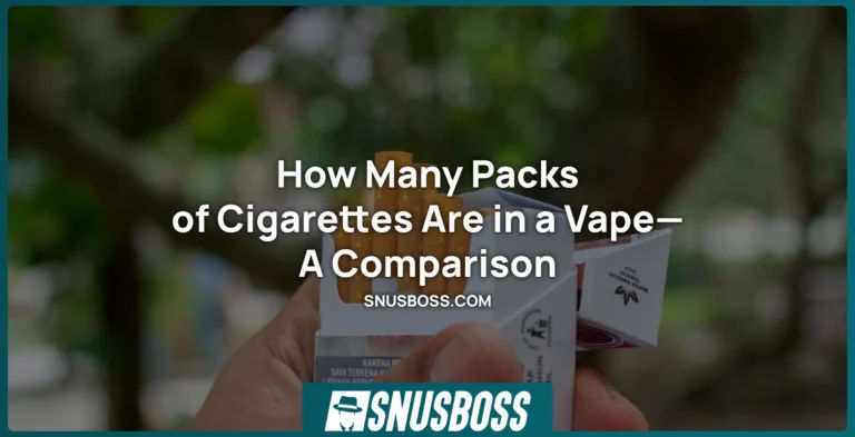 How Many Packs of Cigarettes Are in a Vape—A Comparison
