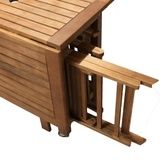 TAVOLO DA GIARDINO PIEGHEVOLE IN LEGNO DI EUCALIPTO 120X70 CON SEDIE -  Piurelax