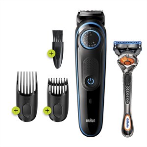 GILLETTE REGOLABARBA RASOIO ELETTRICO UOMO BARBA CON TESTINA LAVABILE 4  PETTINI