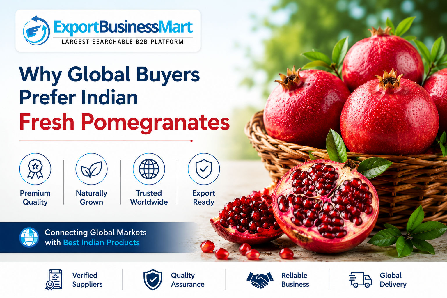 Why Global Buyers Prefer Indian Fresh Pomegranates