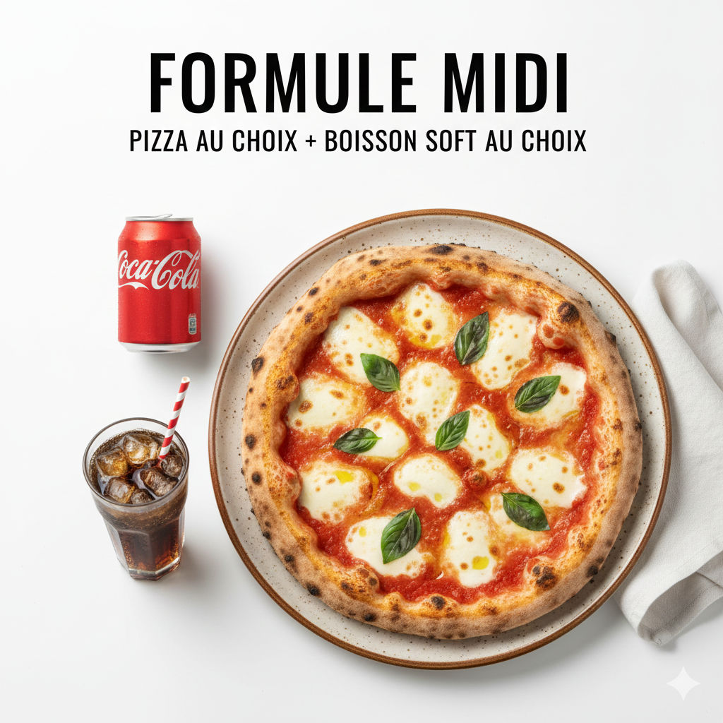 Formule pizza + boisson