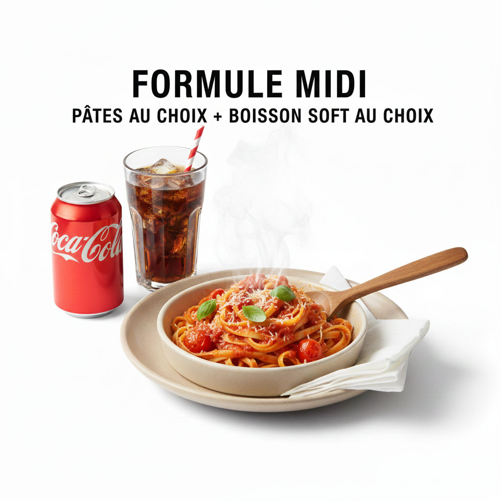 Formule pâtes + boisson