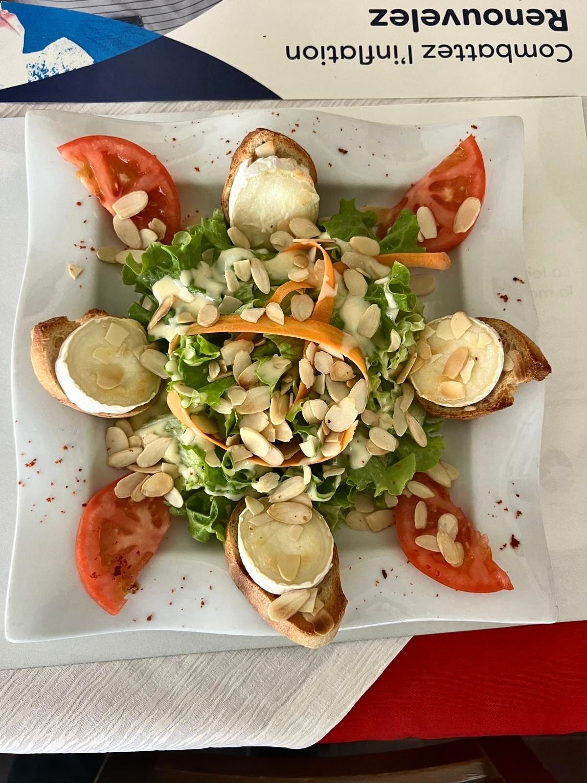 Salade de chevre sur toast