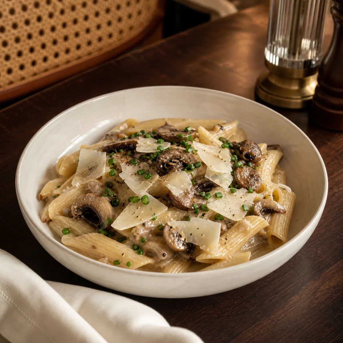 Penne à la crème de truffe