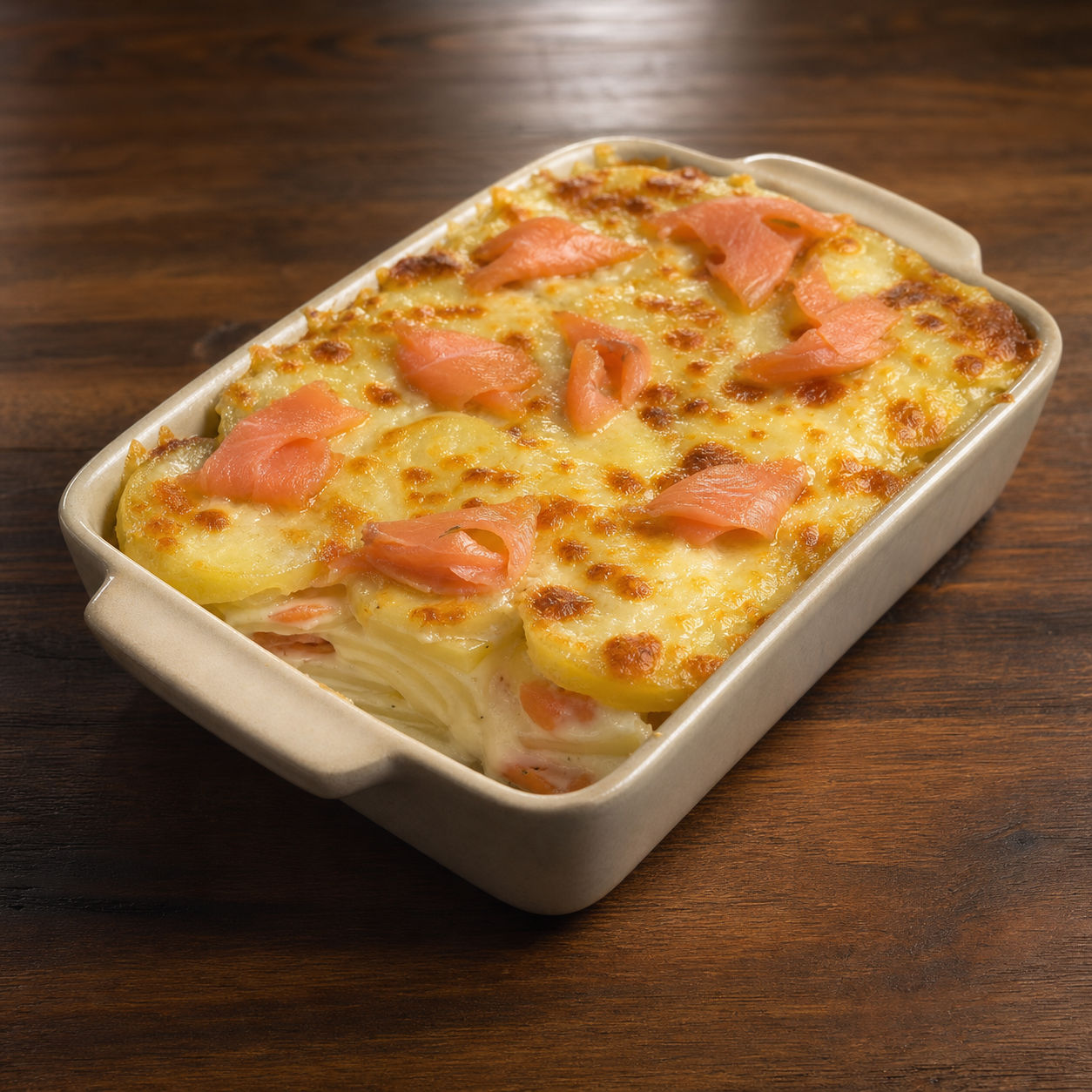 Dauphinois au saumon fumé