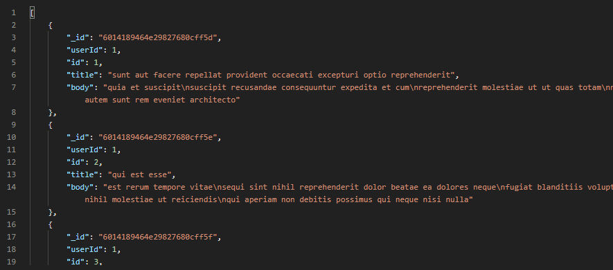 post request response