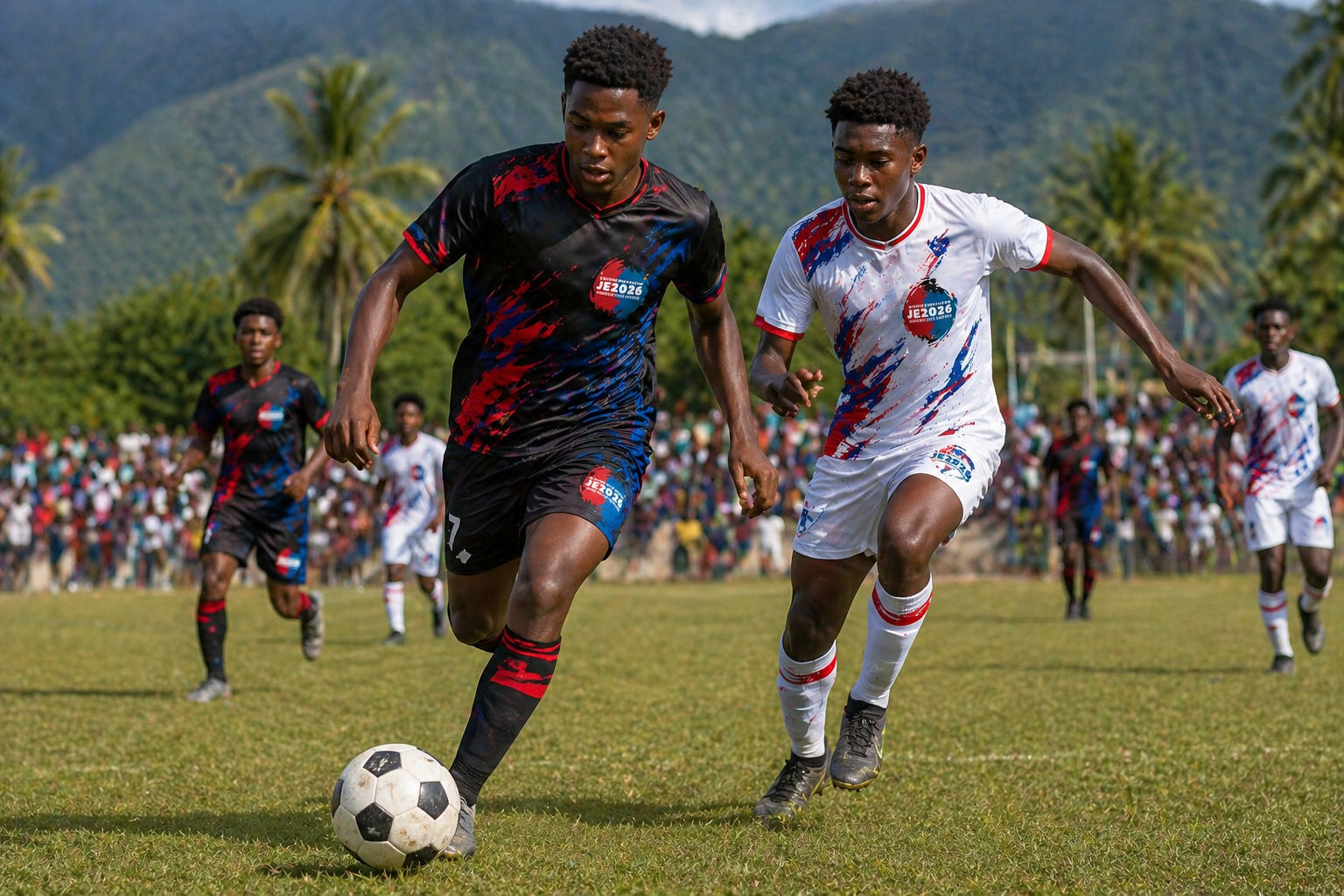 Enfants haïtiens en activité