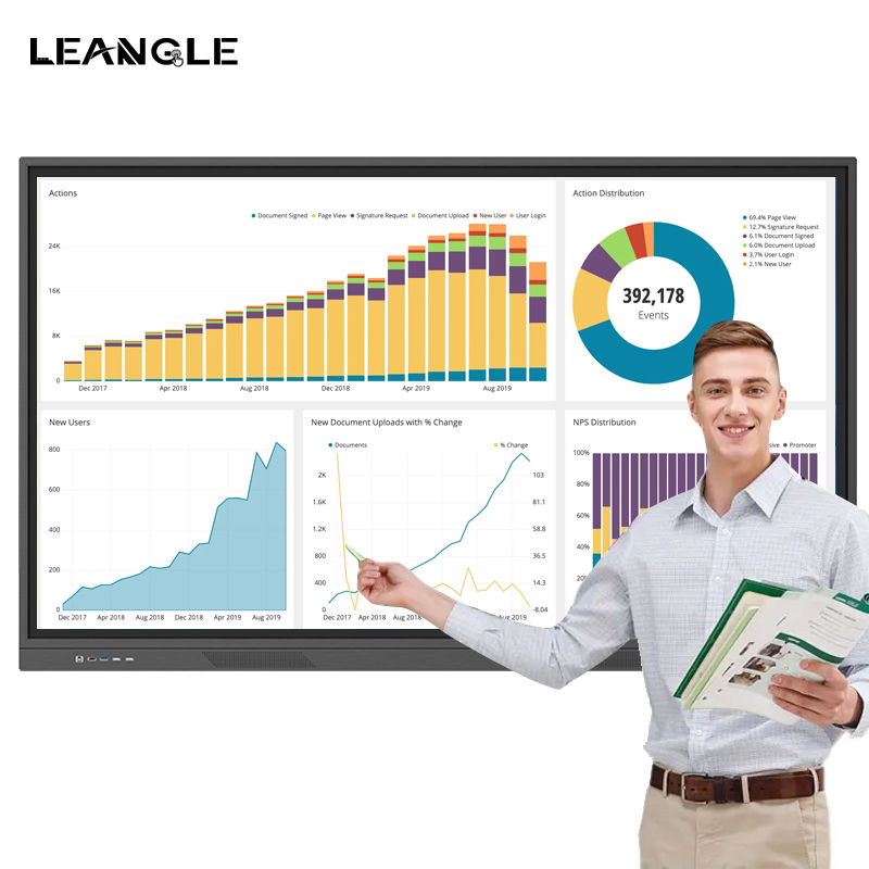 40 42 55 65 75 86 98 100 102 108 110 120 Inch 4k Dual Touch All in One Interactive Smart Board Embedded Pc Whiteboard