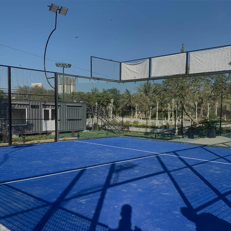 Hot Sale Durable Galvanized Steel and Tempered Glass Super Panoramic Artificial Turf Padel Tennis Court Indoor and Outdoor