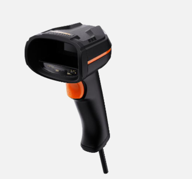 Hikrobot IDH3000 1D/2D Handheld Scanner: LED light, wired USB interface, designed for Android payment applications.