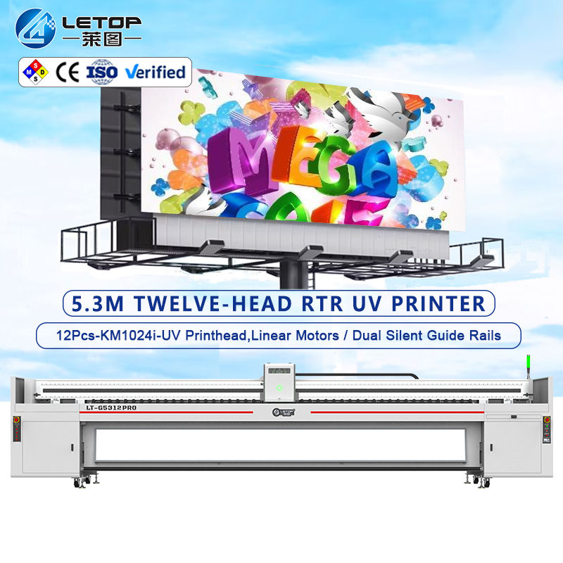LETOP Printing Plotter Print Banner Machine Roll to Roll Uv Digital Inkjet Printer Drucker Couleur Imprimante Uv Imprimantes