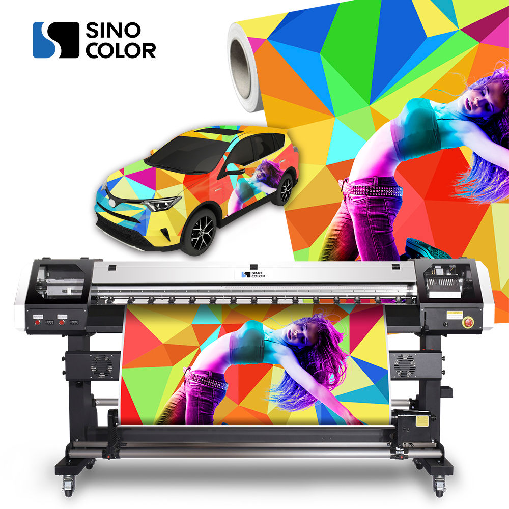 SinoColor Hot Sale Economic 1.6m I3200 Head I1600 Optional 2400dpi Vinyl Mesh Backlit Film Poster Banner Eco Solvent Ink Printer