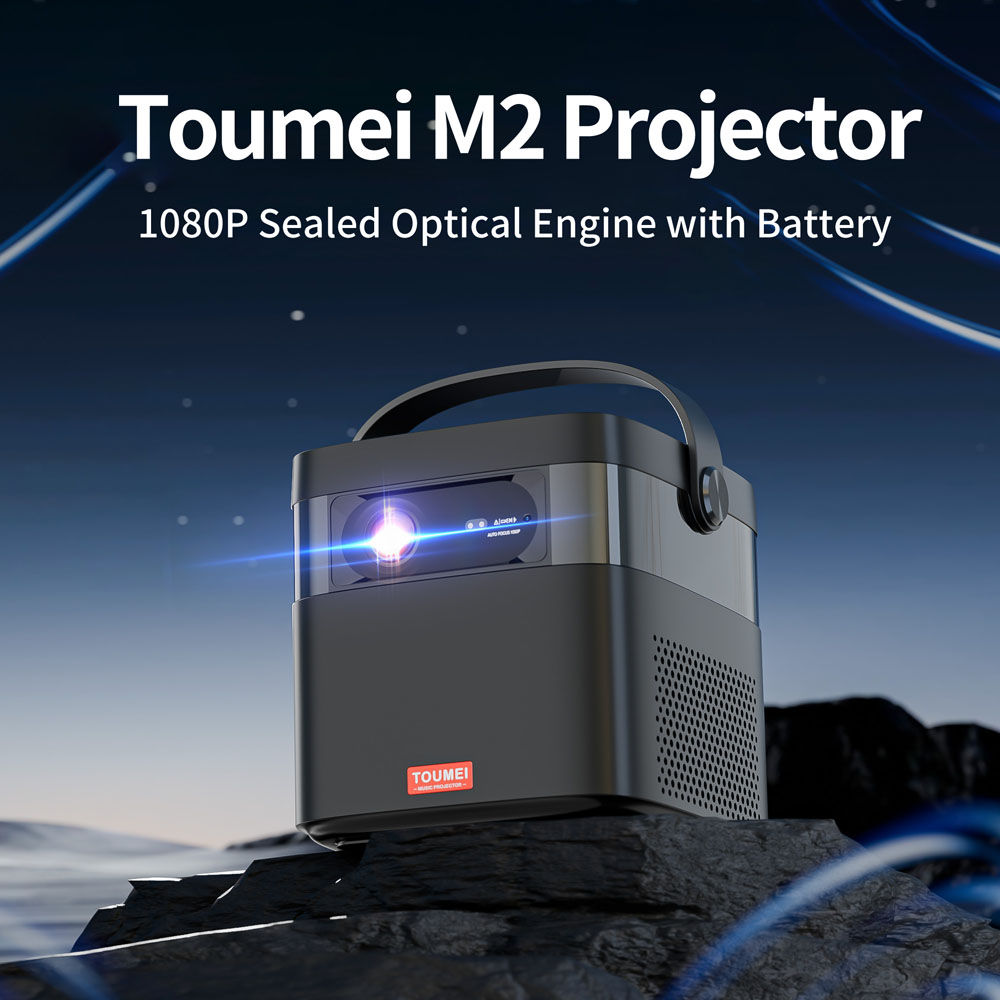 Smart DLP Beamer 1080P Projector 4K with Google TV Android 4K Support Auto Focus Keystone 10*2W Speaker | Toumei M2