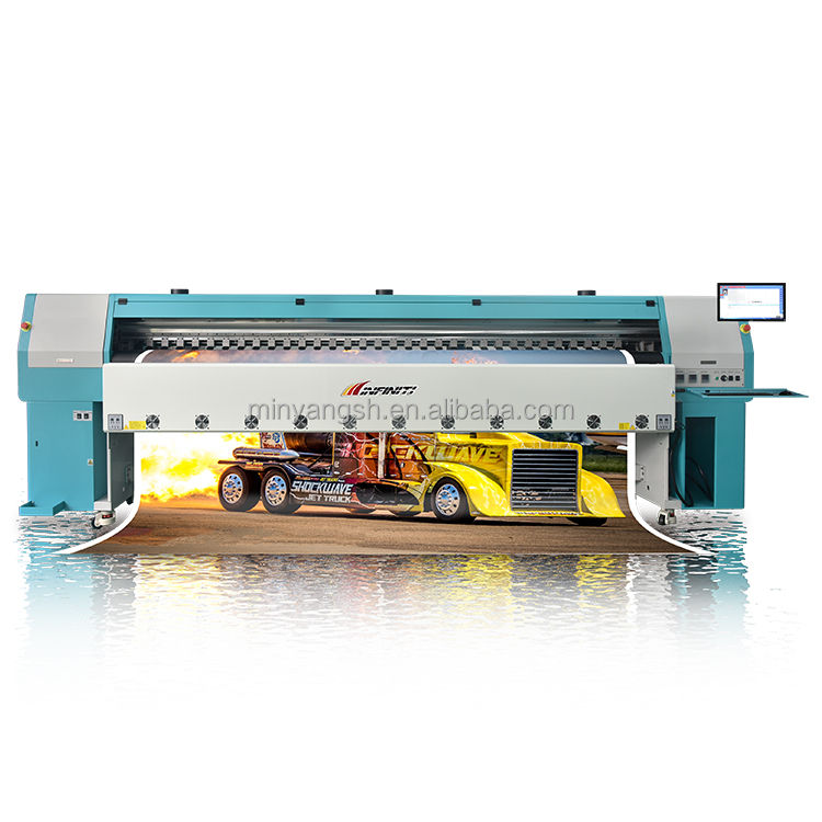 Challenger FY-3200AT H4 3200mm 3.2M Wide Format Vinyl Flex PVC Floor Films Paper Printing One Piece Frame Solvent Printer