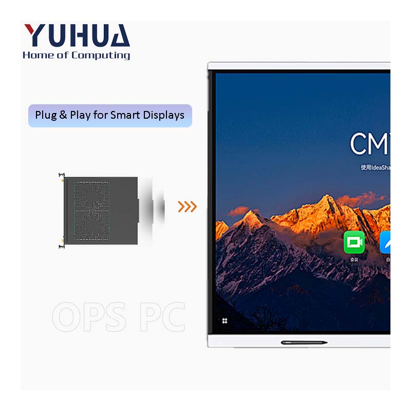 YUHUA New 16GB DDR4 RAM 256GB SSD/HDD Intel Core I7 Quad Core OPS PC Smart Board Interactive Whiteboard Intel Iris Xe Win7/10/11