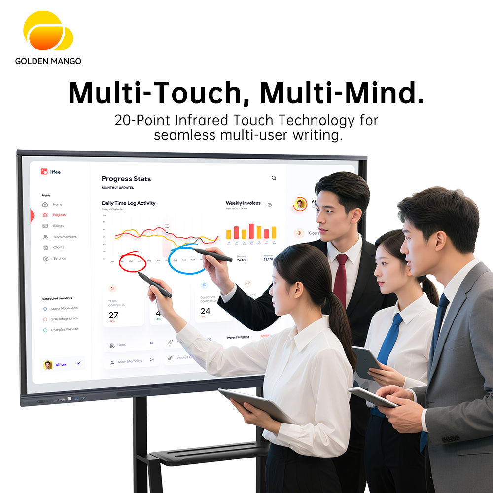 55/65//75/86/98/110 Inch Touch Screen Panel Smart Digital Whiteboard 4K Interactive Smart Board for Teaching Meeting