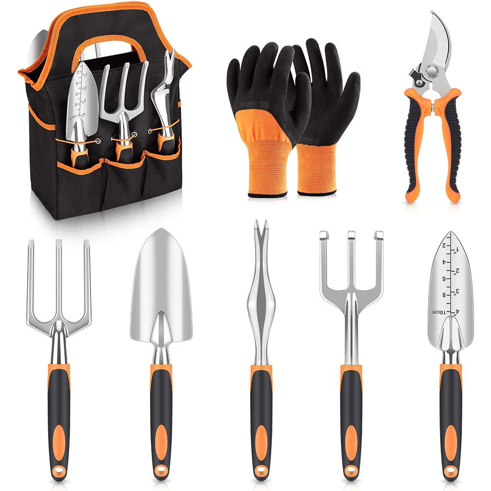 Durable Garden Tools Set Aluminum Material Gardening Tool Kit for Indoor Farming