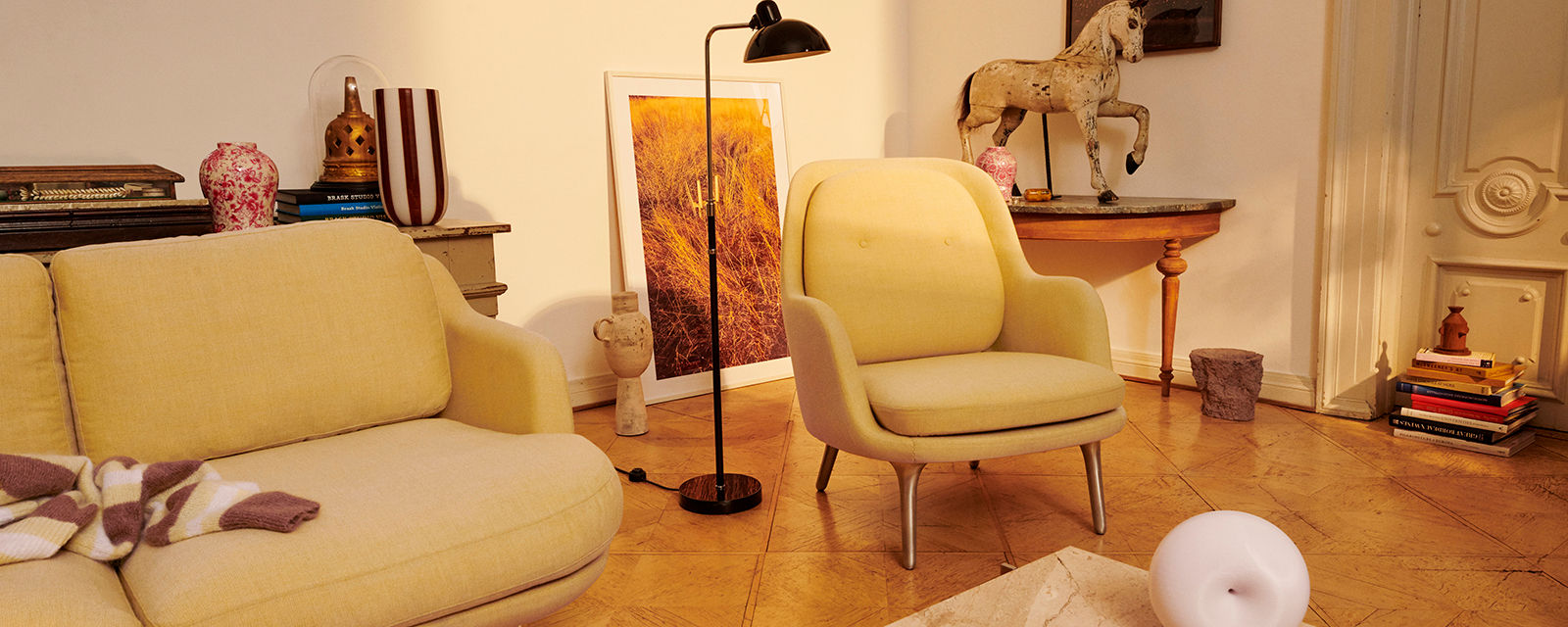 Fritz Hansen Fri™ Chair & Kaiser Idell Floor Lamp