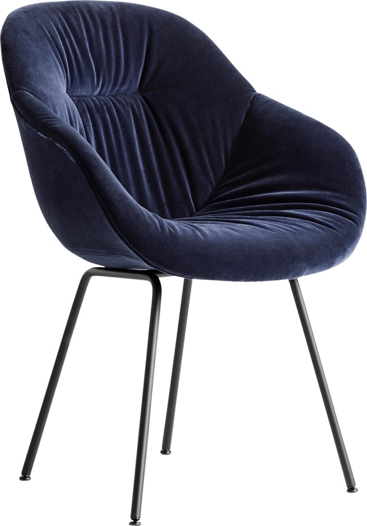 Chair AAC 127 SOFT, Fully Upholstered, Lola Navy, Black Steel Base-kPLwz4BDu9T3