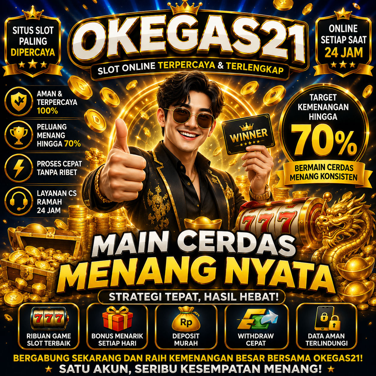 OKGAS21 : SITUS RESMI SLOT GACOR PARA PENCARI NAGA DAN PETIR 1000