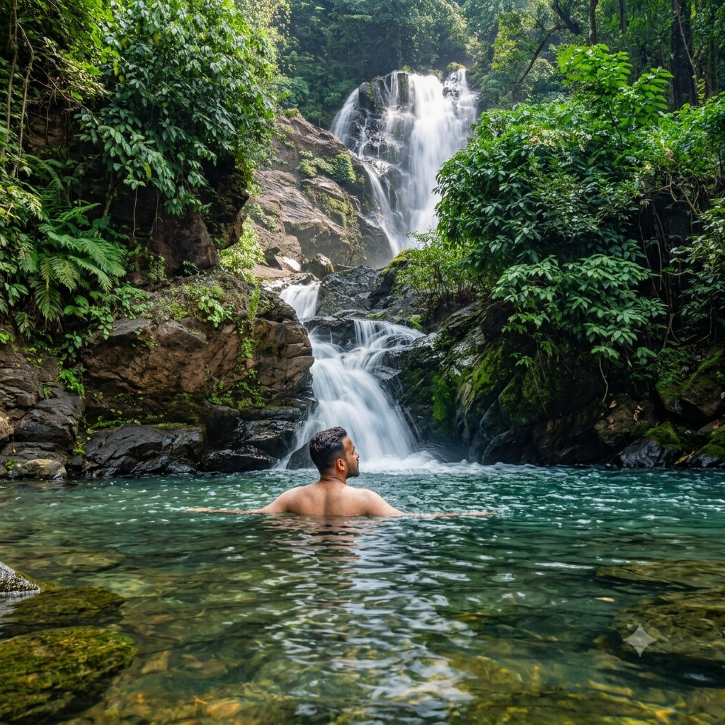 Waterfall near Honnavar on the Karnataka coast